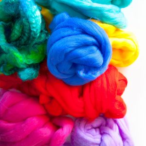 felt fibres knotted