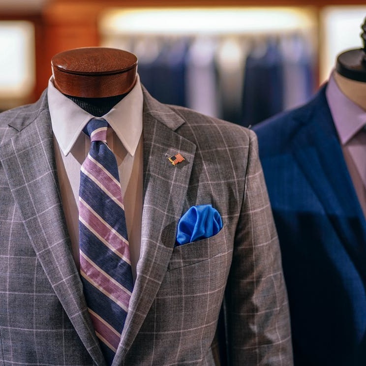 suits on mannequins