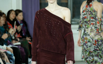 chenille on a runway