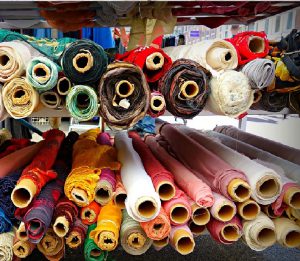 rolls of fabric